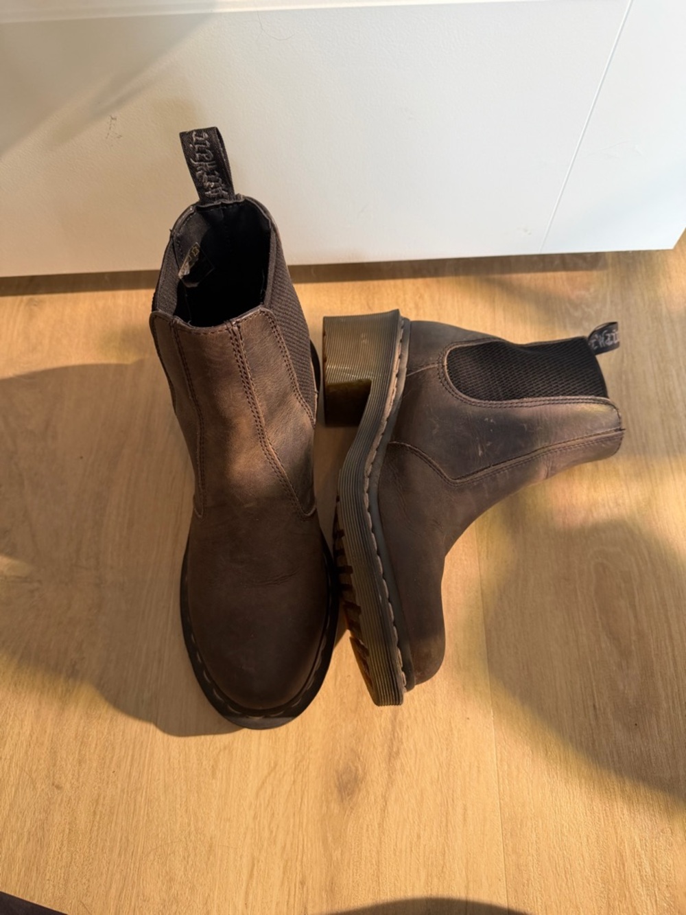Dr. Martens Black Leather Boot Interior with Size Label